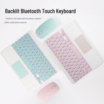 Wireless Bluetooth Keyboard with Touchpad for Tablets & Smartphones, Compatible with iPad