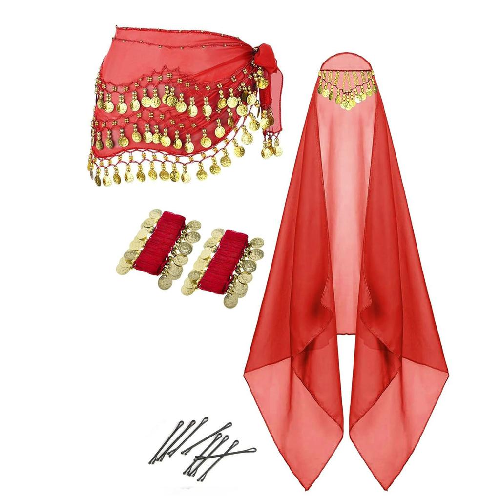 Belly Dance Performances Outfit Set Adult Belly Dancing Costume Lightweight Design For Dynamic Stage Presences