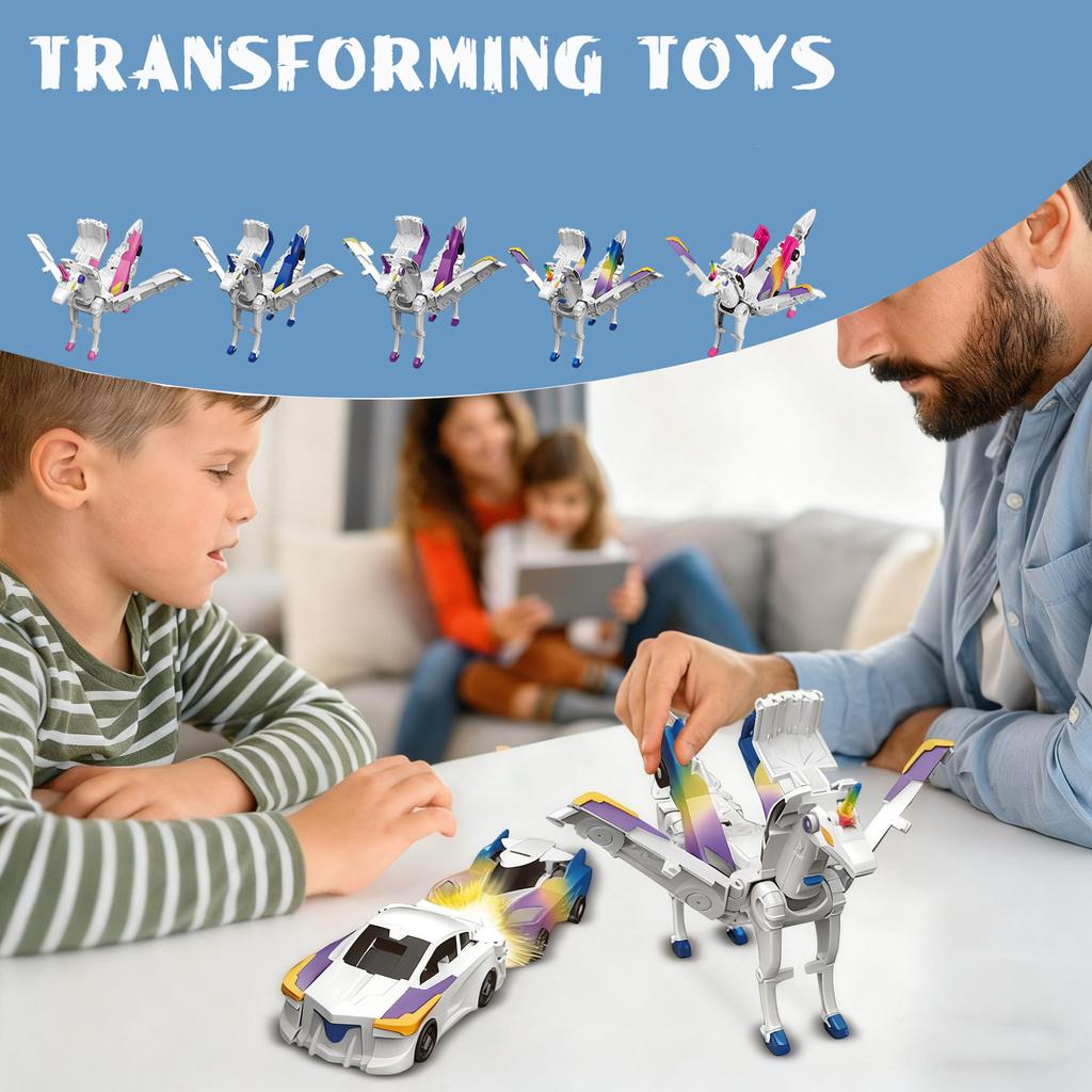 Летающий Летающая Лошадь Кабао Машина Две Машины Столкновение Трансформация Комбинация Трансформация Игрушка для Мальчика