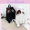 Cute Cat Backpack For Students Korean Style Canvas Bag With Hidden Zipper Pockets And Phone Compartment