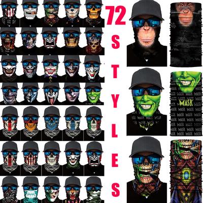 3D Skull Animal Face Scarf Tube Scarf Funny Skiing Cycling Headband Practica#L^