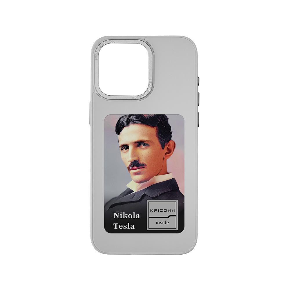 

4-inch E-ink NFC Phone Case with Screen Mirroring for Apple 13-16 iPhone 16 Pro срібло сірий колір