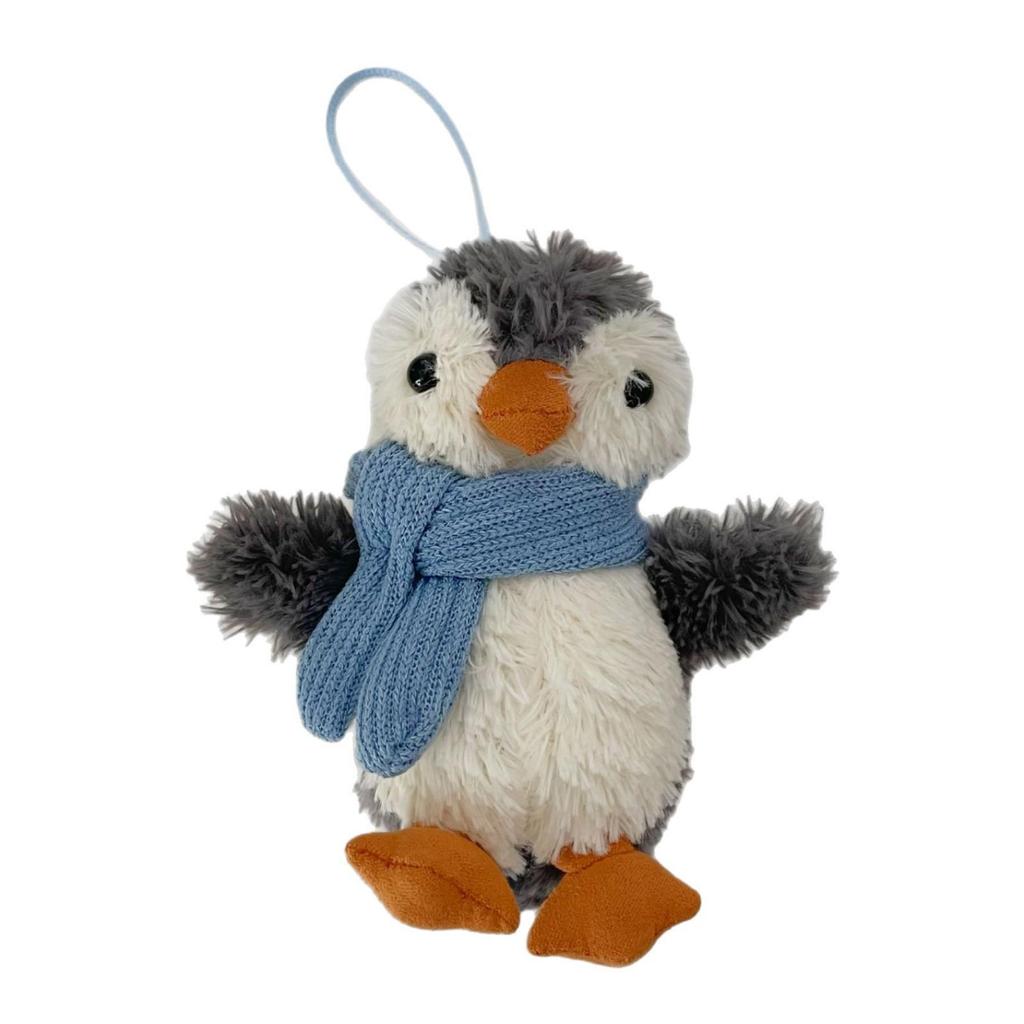 Blue Penguin Plush Scarf Keychain & Bag Charm Gift