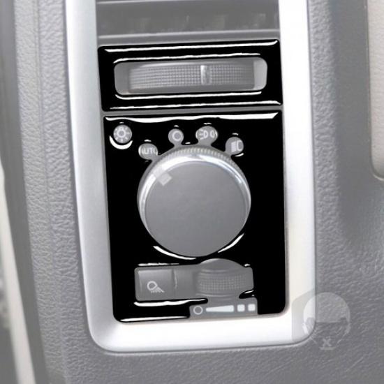 Glossy Piano Black Headlight Switch Air Vent Cover For RAM 1500 2500 3500 13-18