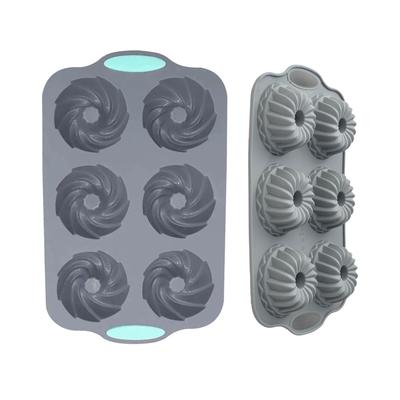 6-Loch Silikonform Blumenkranz Eisform Wiederverwendbare Weihnachtskranz Eiswürfelform Silikonformen Kürbis Donut Schokolade DIY Form