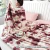 New Faux Rabbit Fur Warm Blanket Double Sided Skin-Friendly Throw Blanket Ultra Soft Solid Color Plush Striped Blankets
