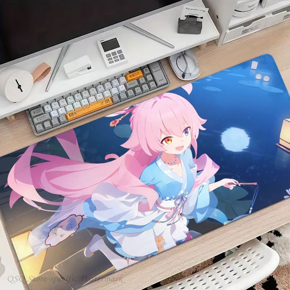Takanashi Hoshino Anime B-Blue Archive Mousepad Non-slip Suitable For Office Computers Laptops E-sports Game Desk Mats XXL Keyb