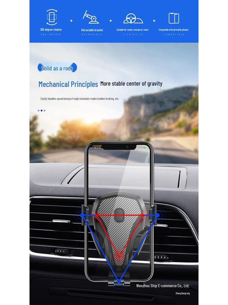 Car Phone Holder with Suction Cup and Air Vent Mount for Convenient Use