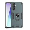 KEYSION Shockproof Armor Case for Samsung A17 5G Soft Silicone+PC Metal Ring Stand Phone Back Cover for Galaxy A17 5G