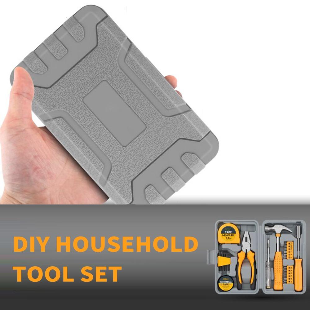 24pcs Compact Design DIY Tool Kit Steel Tools Household Repair Kit Mini Tool Set  For Home Office