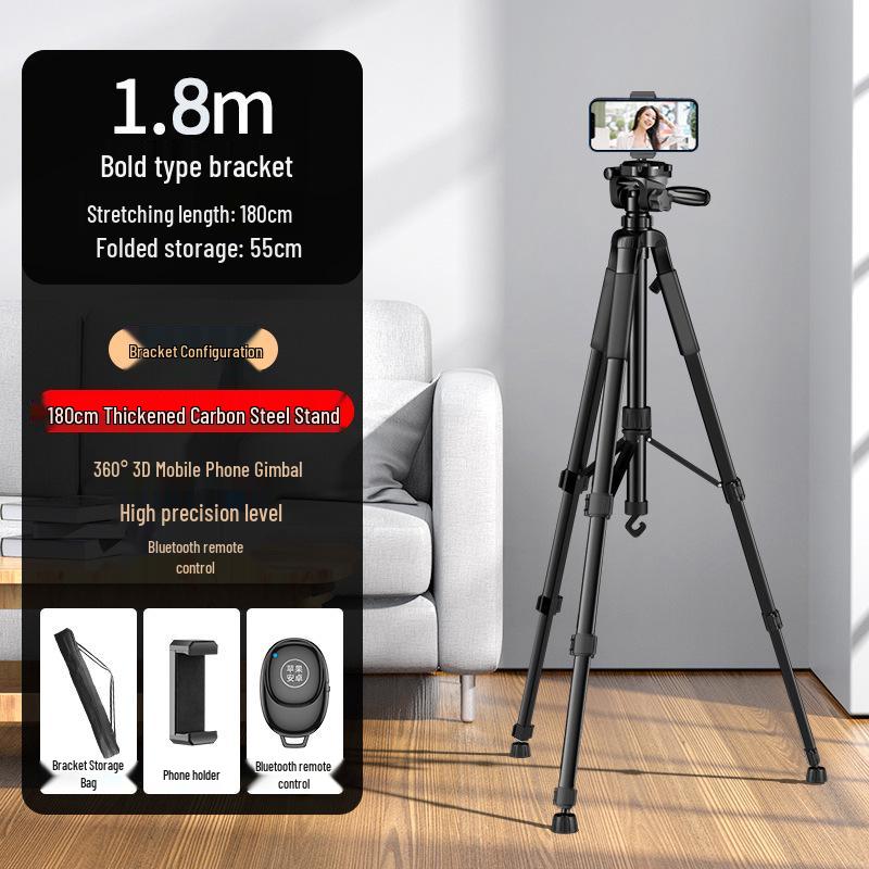 2025 Professionellt Bärbart Multifunktionellt Stativ för Mobiltelefonfotografering