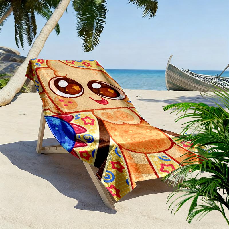 Stylish World 2D Flat Print Beach Towel, Large Soft Quick Dry Towel for Beach Camping SwimmingXSTJ0915279