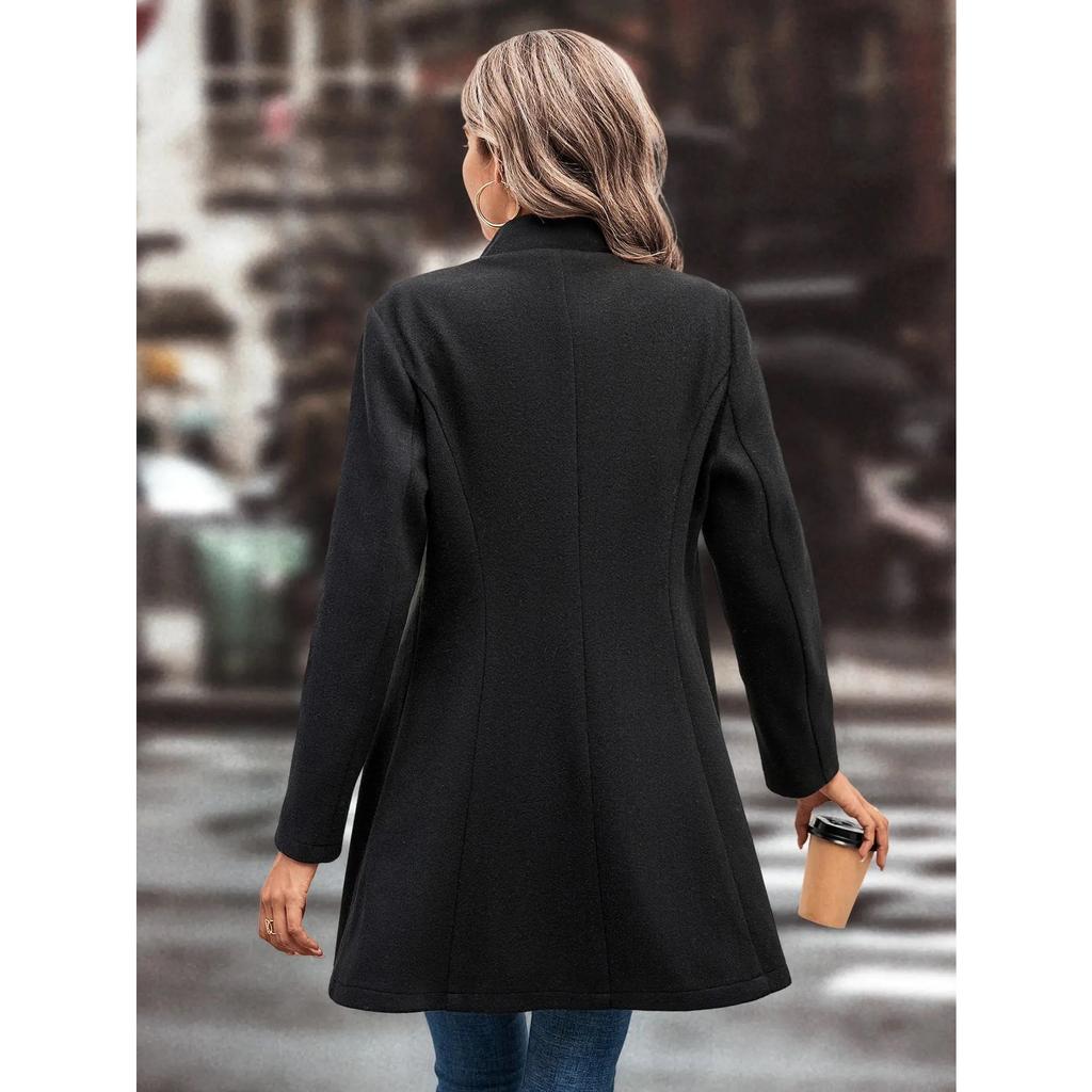 Wool Coats For Women Fall Winter Trench Coat Peacoat Long Tweed Blazer Jackets Outwear