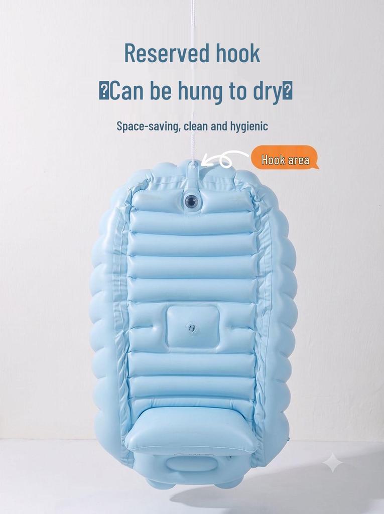 Portable Folding Baby Bathtub: Multi-functional for Sitting and Lying Down - Ideal for Infants and Toddlers.