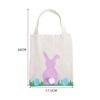 Easter Bunny Gift Handbags Cute Stuffed Ball Tote Bag Basket Kids Candy Goodie Rabbit Ear Bags Portable Eco Storage Container