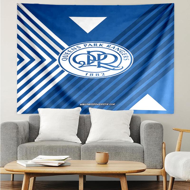 Queens Park Rangers Crest Tapestry, Unique Design Tapestry, Suitable for Bedroom,Livingroom, Playroom,Heartwarming Fan Holiday Gifts