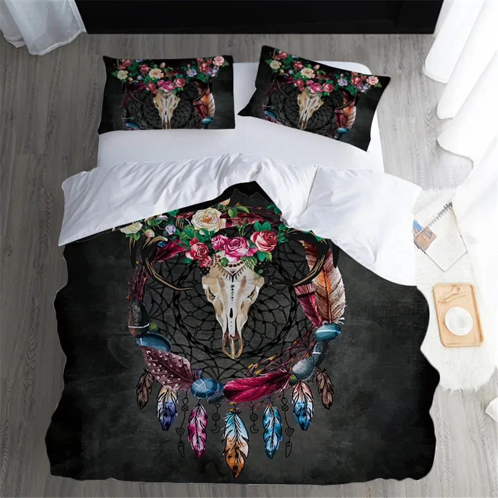 

Bedclothes Printing 3d Dreamcatcher King-Sized Dimensionsd Dimensions Bedsets Hot Beding Set Bohemian Super Comfortable Soft Duvet Cover Sets 10% Hot 135*200cm Eu-Single