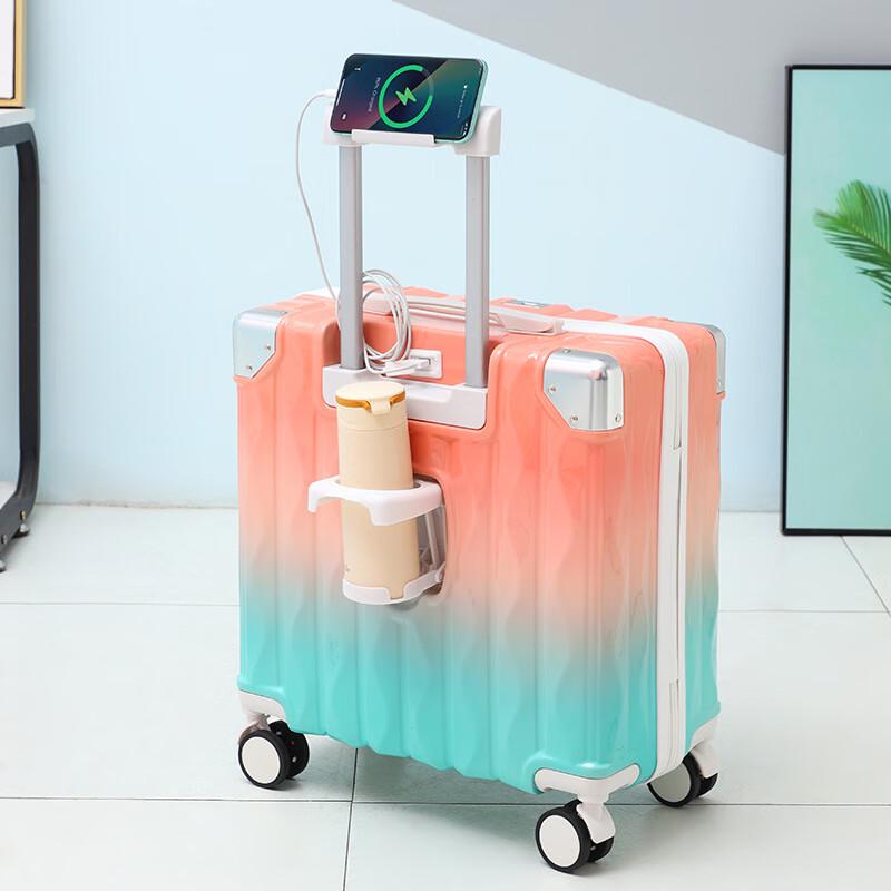 OEING Aluminum Frame Travel Suitcase 18 inch