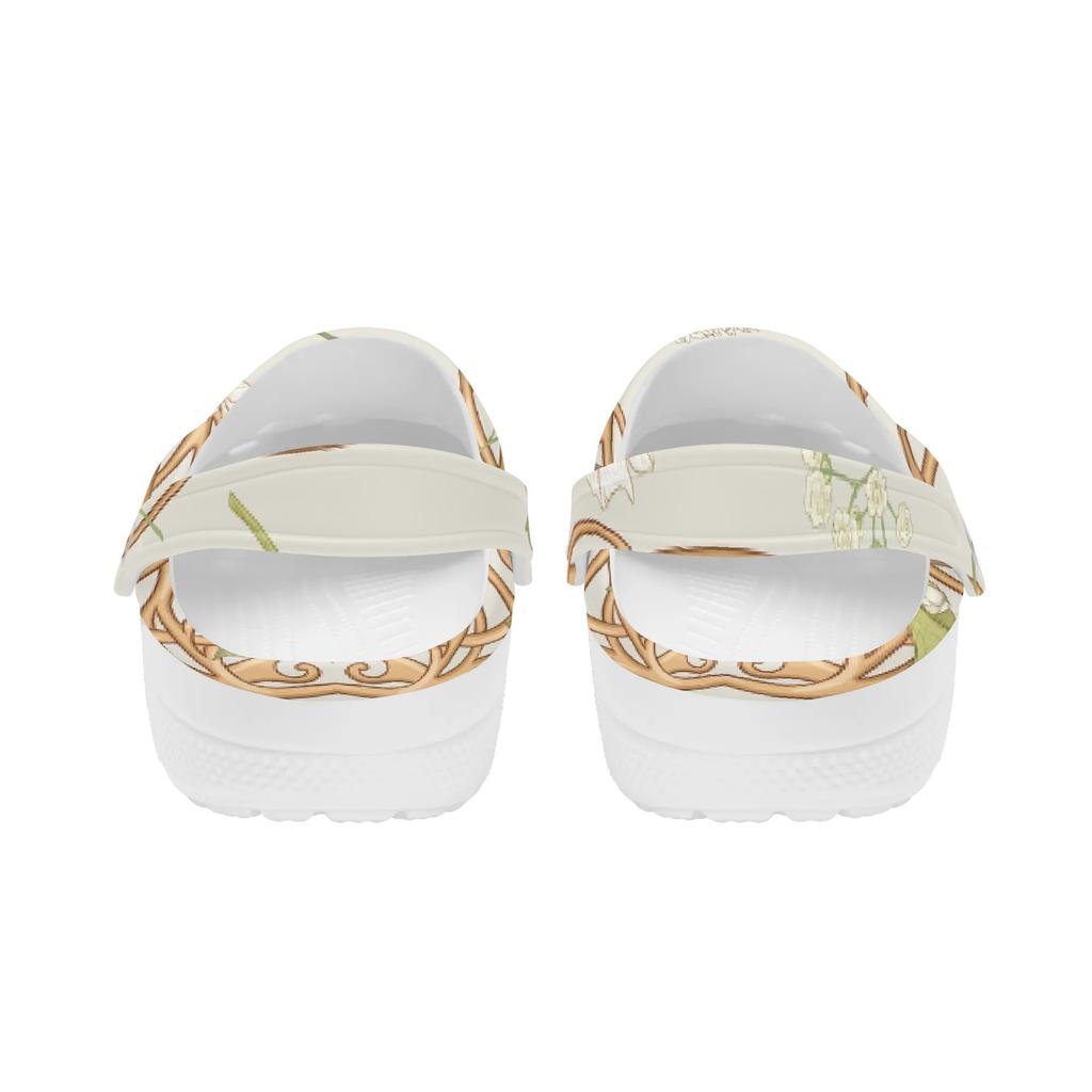 For Women Men Trendy Printed EVA Clogs Easy Clean Soft Sole Slip On Garden Shoes Beach Pool Bathroom Home Beach Sandals Home Use