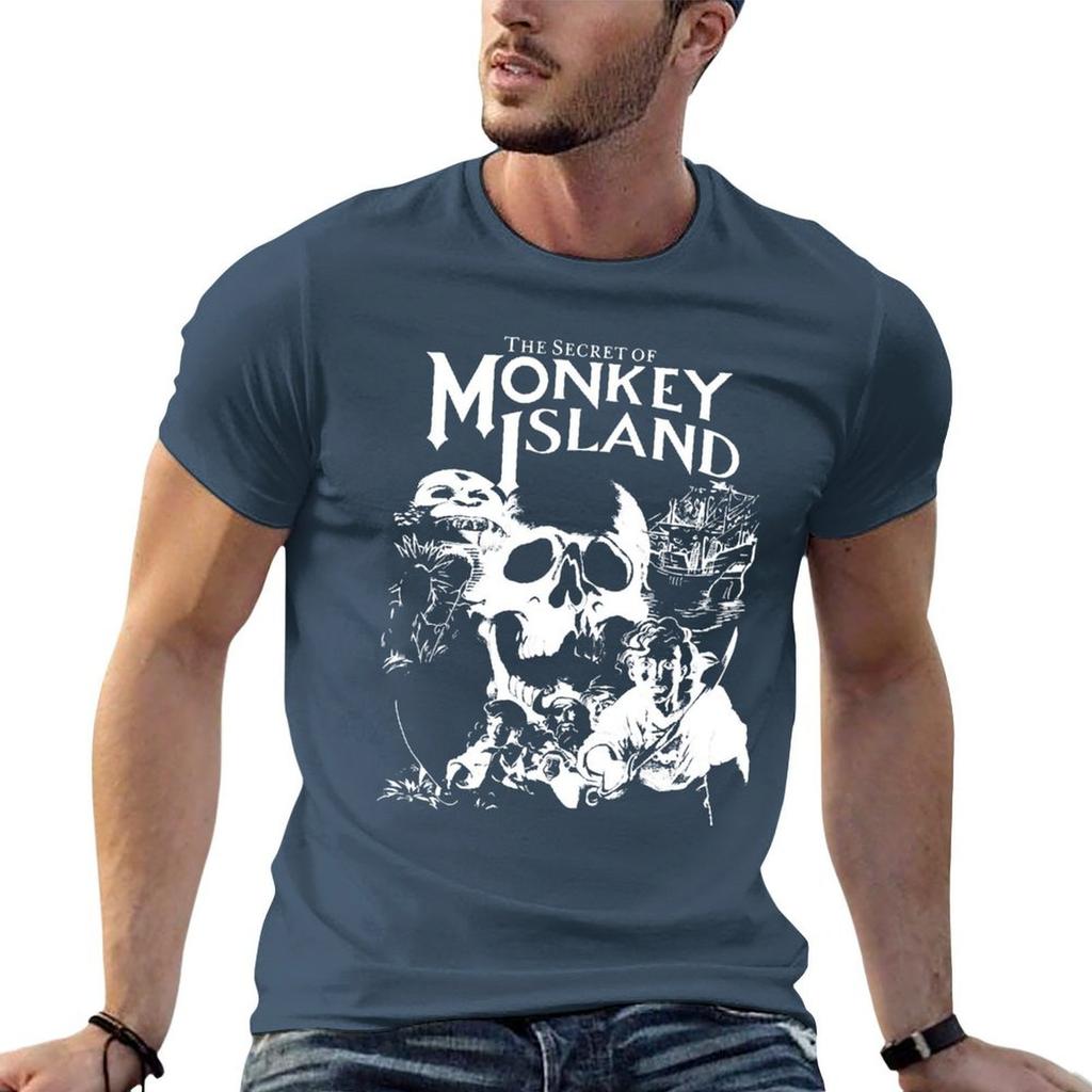 The Secret of Monkey Island T-Shirt T Shirt for Man 100 Percent Cotton T Shirts with Prints G Man T Shirts for Men T-Shirt