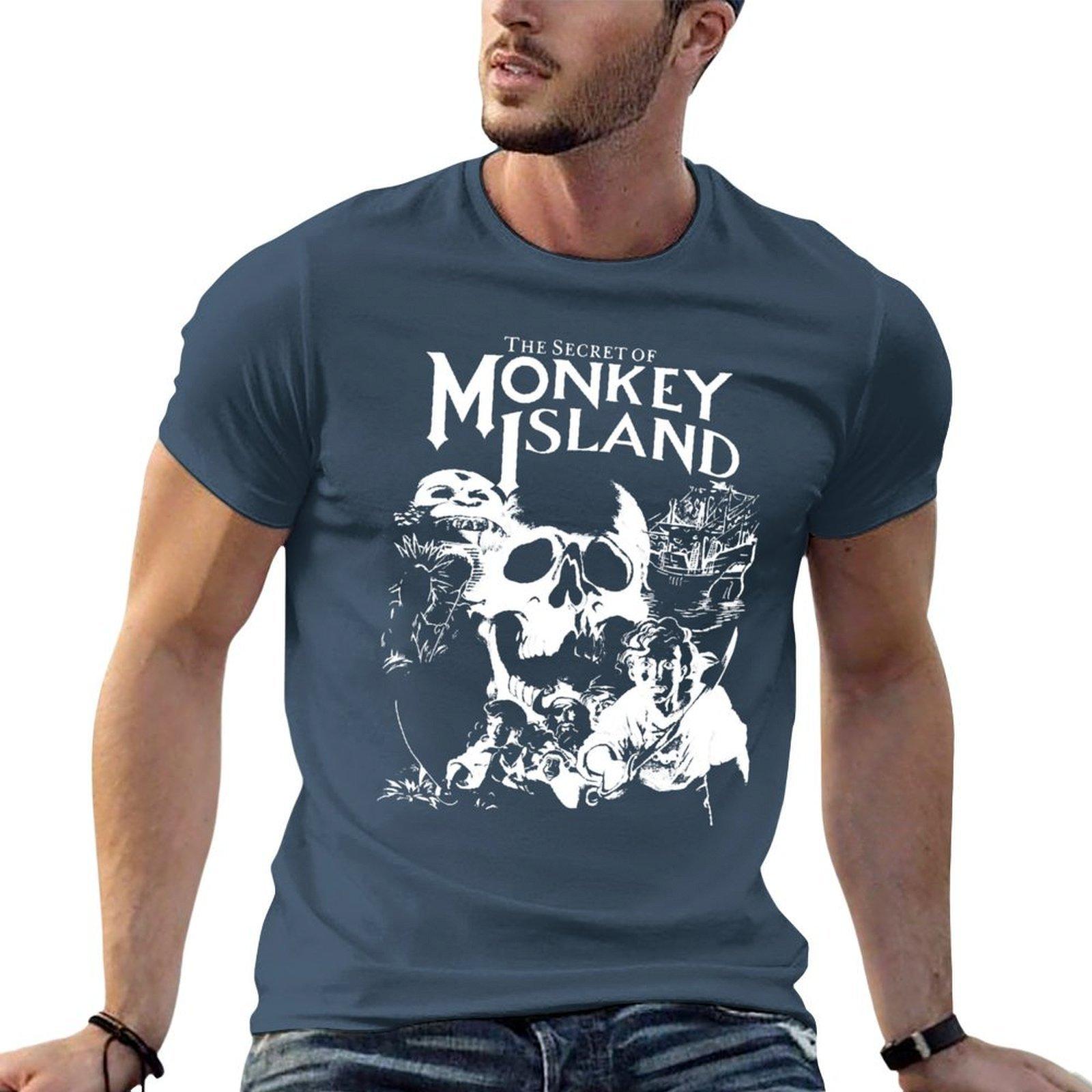 

Футболка The Secret of Monkey Island футболка для мужчины футболки из 100% хлопка с принтами g мужские футболки для мужчин Футболка S