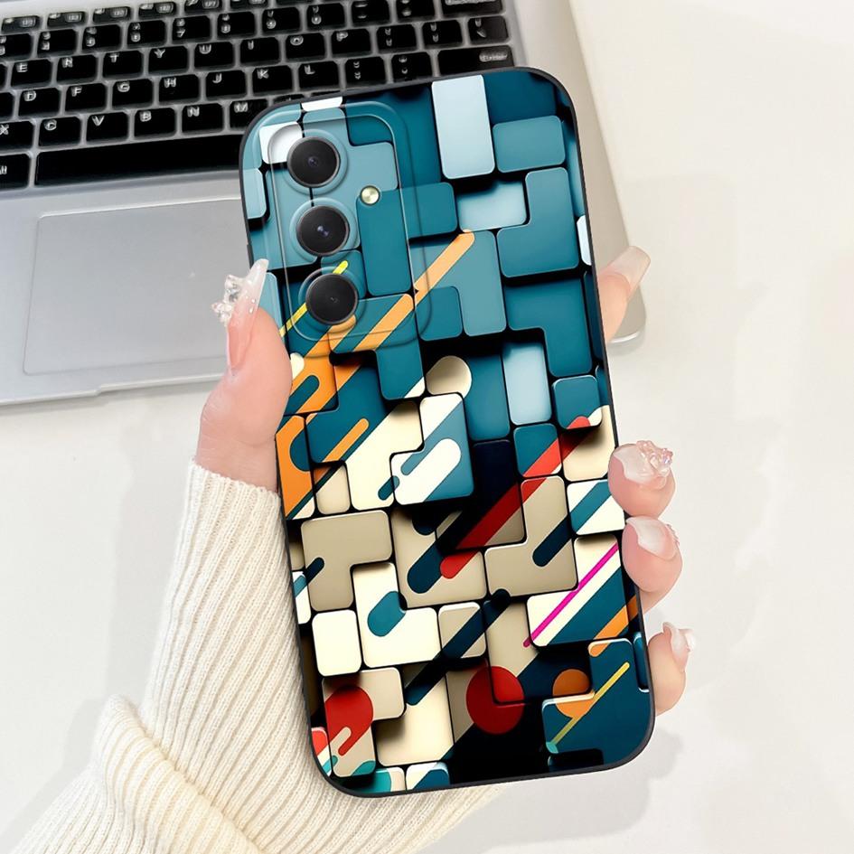 Case For Samsung Galaxy A53 A54 A55 5G Cover SM-A536B SM-A546V SM-A556B Shockproof Funda Fashion Flower Soft Silicone Matte Etui