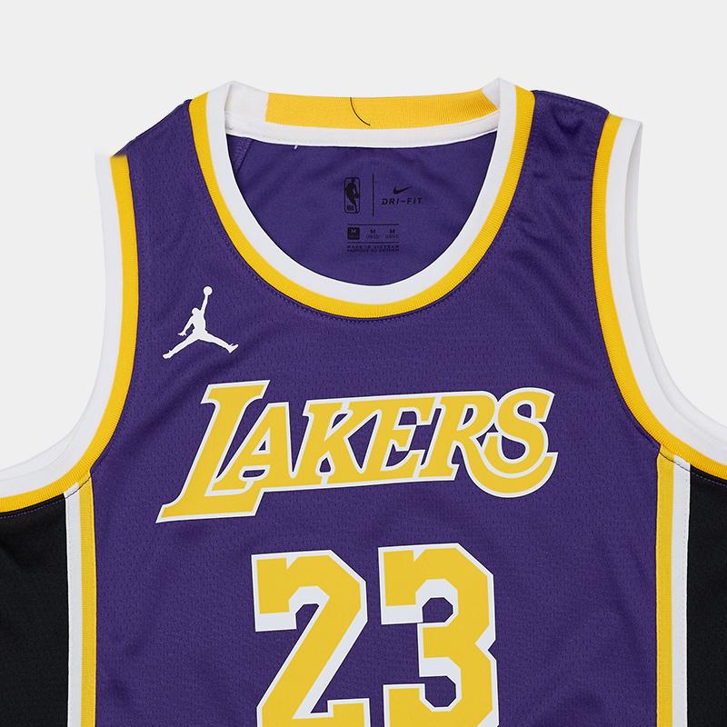 Nike Kids Basketball Jersey NBA Los Angeles Lakers James 23 Letter Print Loose Straight Sleeveless Kids Tops Purple 3Y2B7BXAP-LAKJL