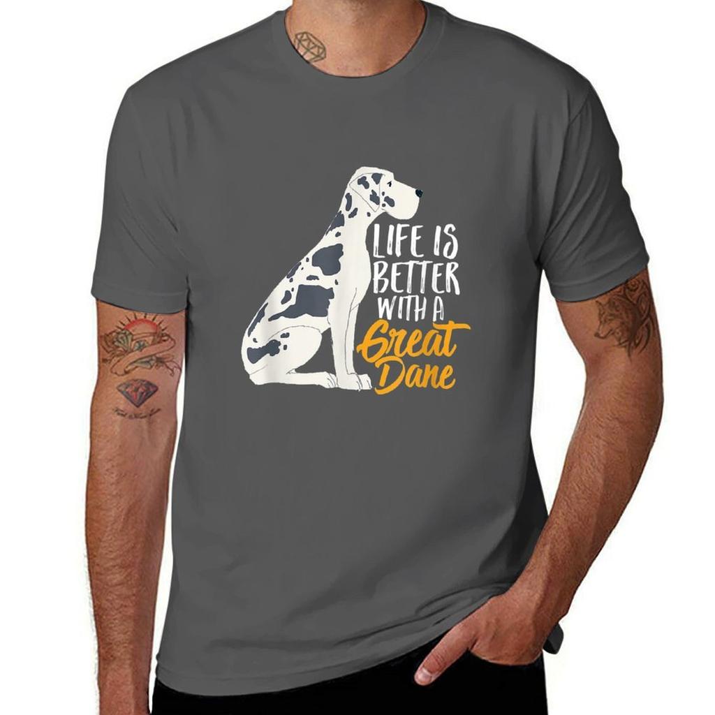 Funny Great Dane Dog Tshirt Antifade Casual Tee Shirt Tshirt