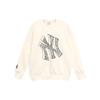 MLB New York Yankees Sweatshirts Unisex White Crew Neck Moderate Regular 3AMTU0131-50CRS