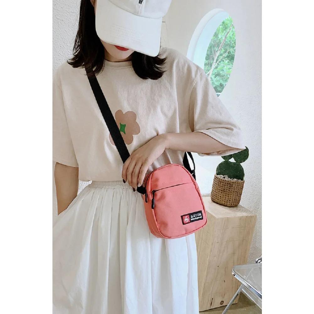 Мобильная холщовая сумка Модная сумка кроссбоди Женская сумка Студенческая универсальная маленькая сумка кроссбоди Сумка мини для занятий спортом на открытом воздухе розы красного