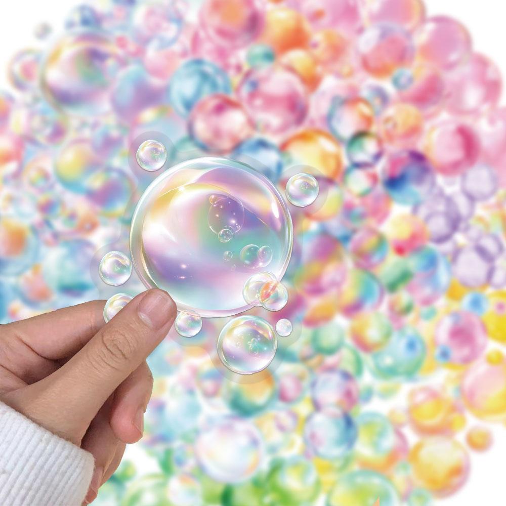 50PCS Creative Bubble PET Transparent Sticker Phone Case Decoration DIY Phone Case Notebook Sticker