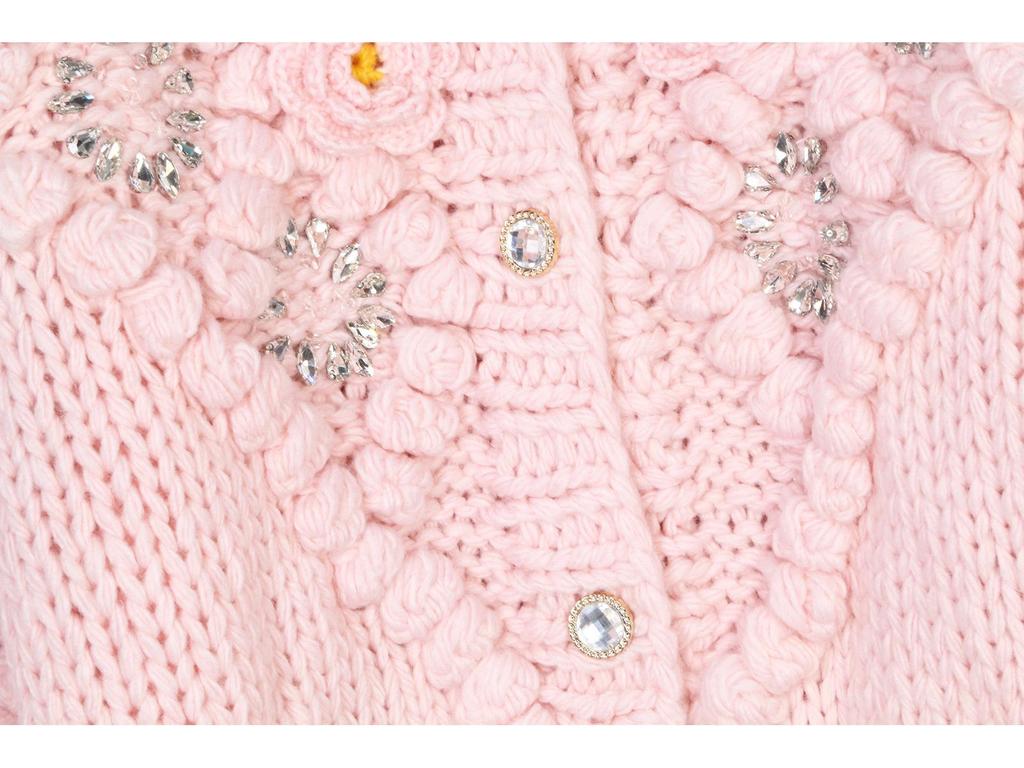 Women's Hand-Crocheted Diamond Cardigan – Soft, Slimming, and Stylish Wool Knit Coat