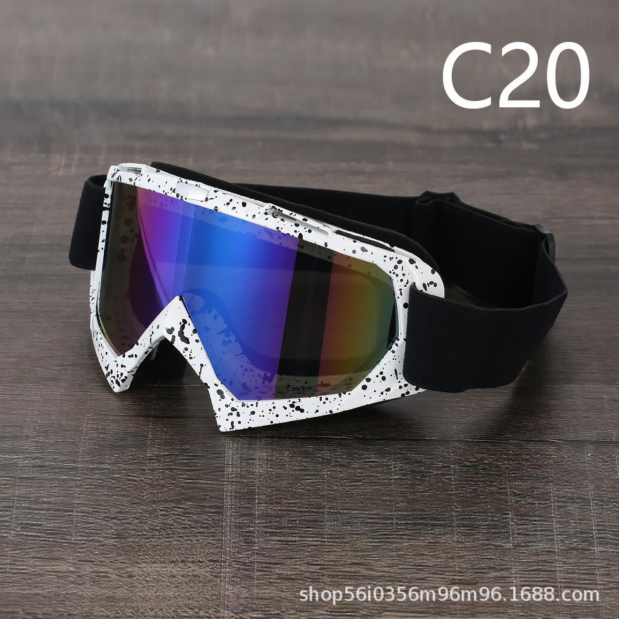 Painted Off-road Motorcycle Goggles, Retro Harley, Locomotive Outdoor Sports Riding Goggles, Ski Eyes