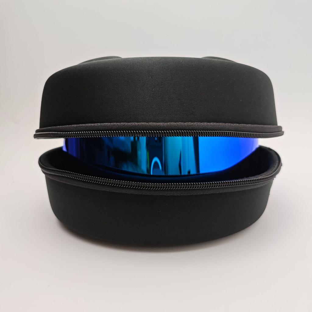 Thickened box EVA Hook-zipper enlarged box for off-road motorcycle and ski goggles storage, shockproof and pressure-resistant