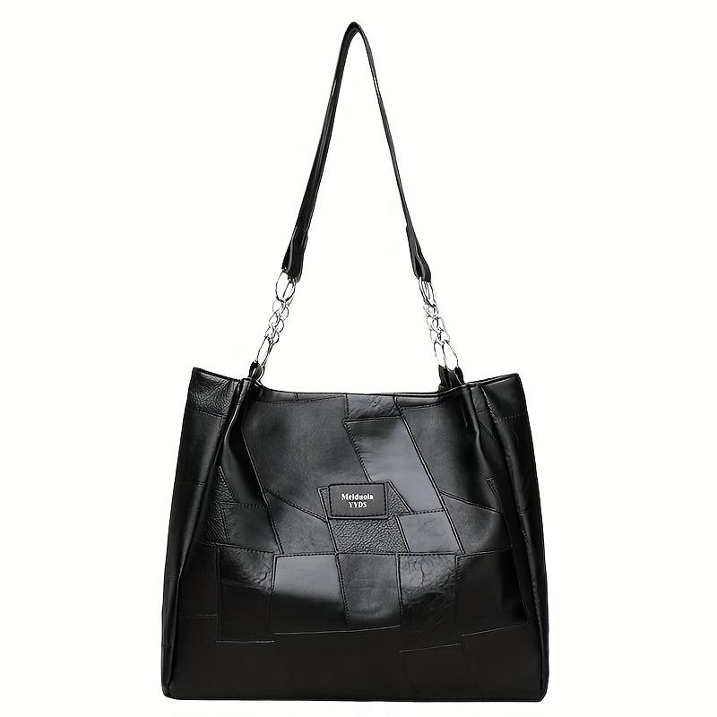 

Handbag for Women, a Trendy Large-Capacity Tote Bag for Commuting in The Fall And Winter, Fashionable And Versatile. чёрный