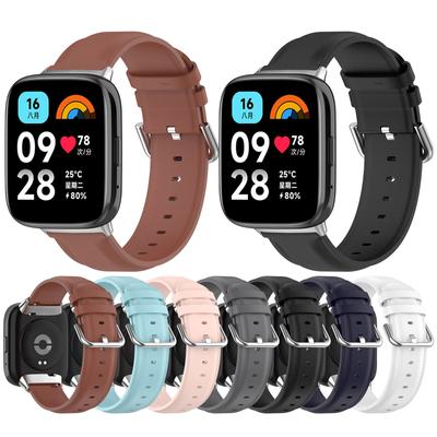 PU-klokkerem for Redmi Watch 3 Active/Lite Slitesterk Klokkereim Armbånd Erstatning Ripebestandig Klokkearmrem