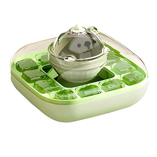 Ice Mold with Lid Easy-Release Touch-Free Ice Hockey Puck Maker for Freezer BPA-Free Stackable Ice Trays for Drinks Coffee Cocktail