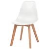 Exclusive House - Dining Chairs Set of 2 White Plastic