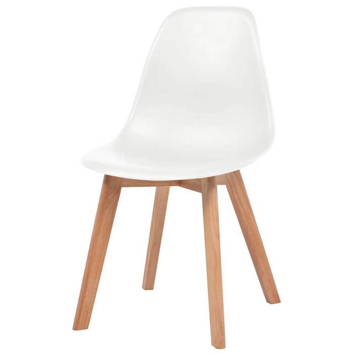 Exclusive House - Dining Chairs Set of 2 White Plastic