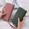 Wallet women's long new double zipper high-end solid color simple clutch bag women's large-capacity wallet women