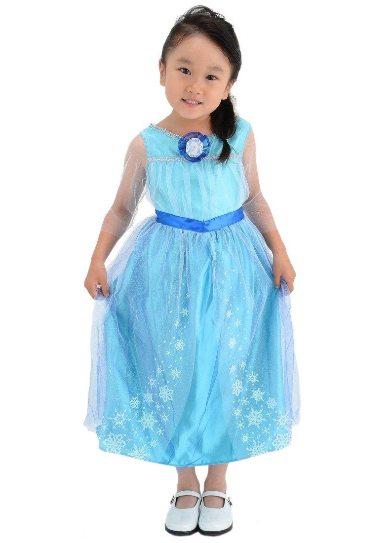 

domestic Disney Frozen Elsa Fashionable Dress Kids Costume for Girls [Official product] 100cm-110cm синий