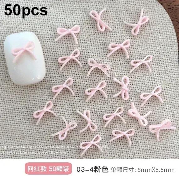 French Ribbons Colorful Resin Cute Bowknot Charm Leopard Print Bow Tie Nail Art Decorations Manicure Tools Accessories Wholesale