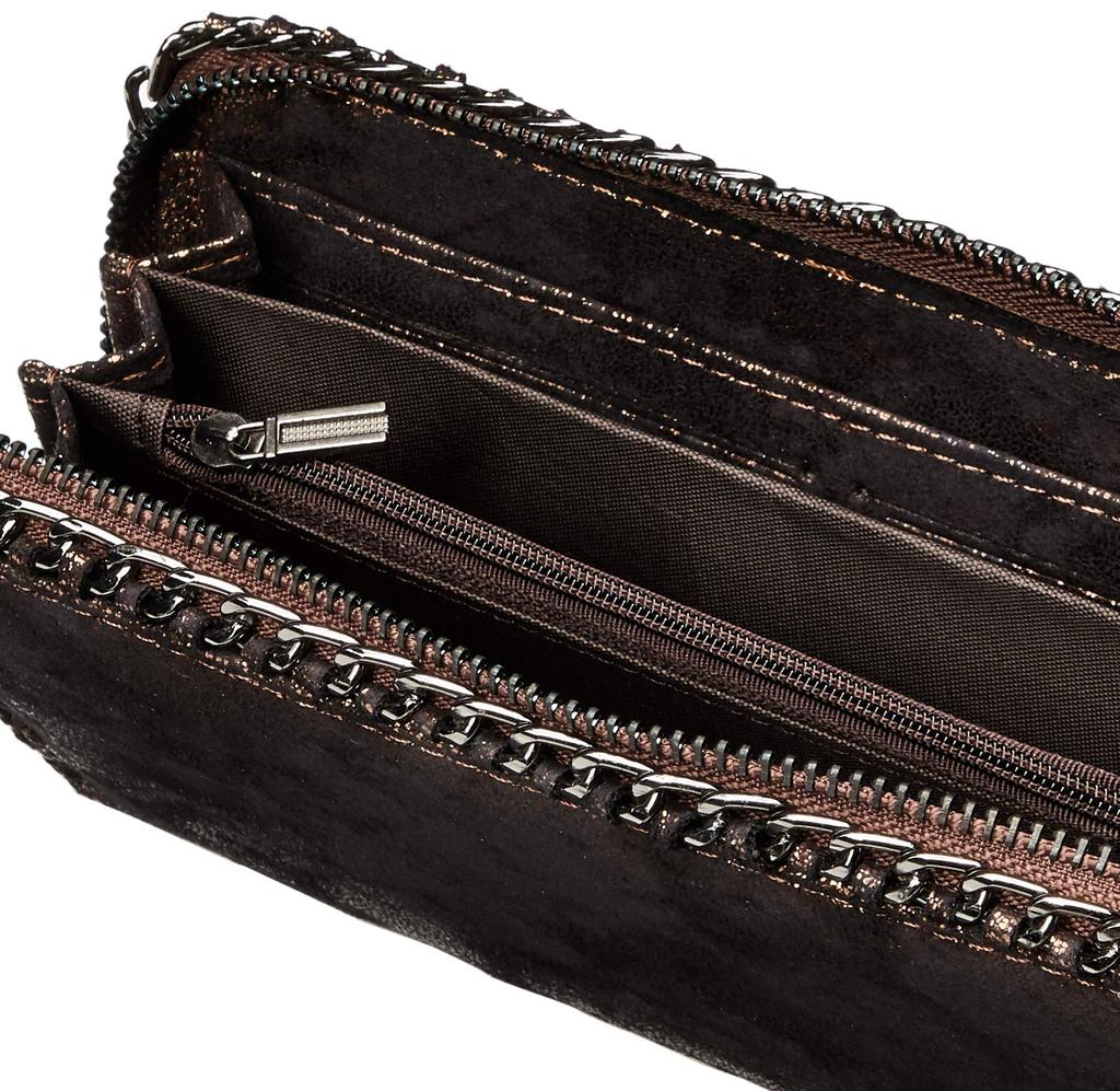 Pushy Bag Edge Chain Round Zipper Long Wallet 119 OLN119-Q Bronze