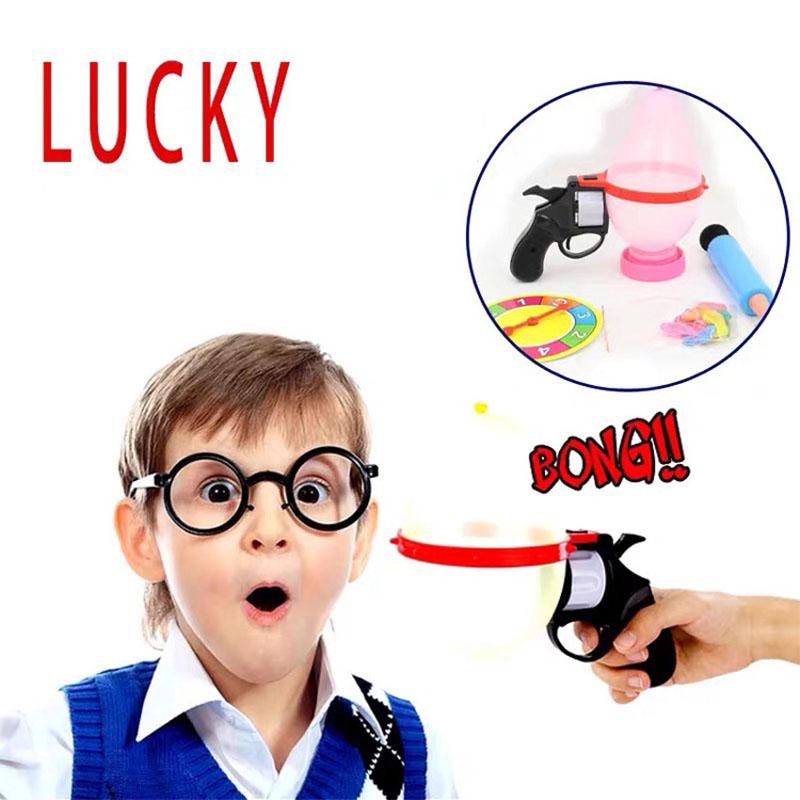 Russian Roulette Balloon Games Funny Turntable Balloon Board Game Gambling Gas Ball Gun Prank Toy Party Parody Water Ball Gun