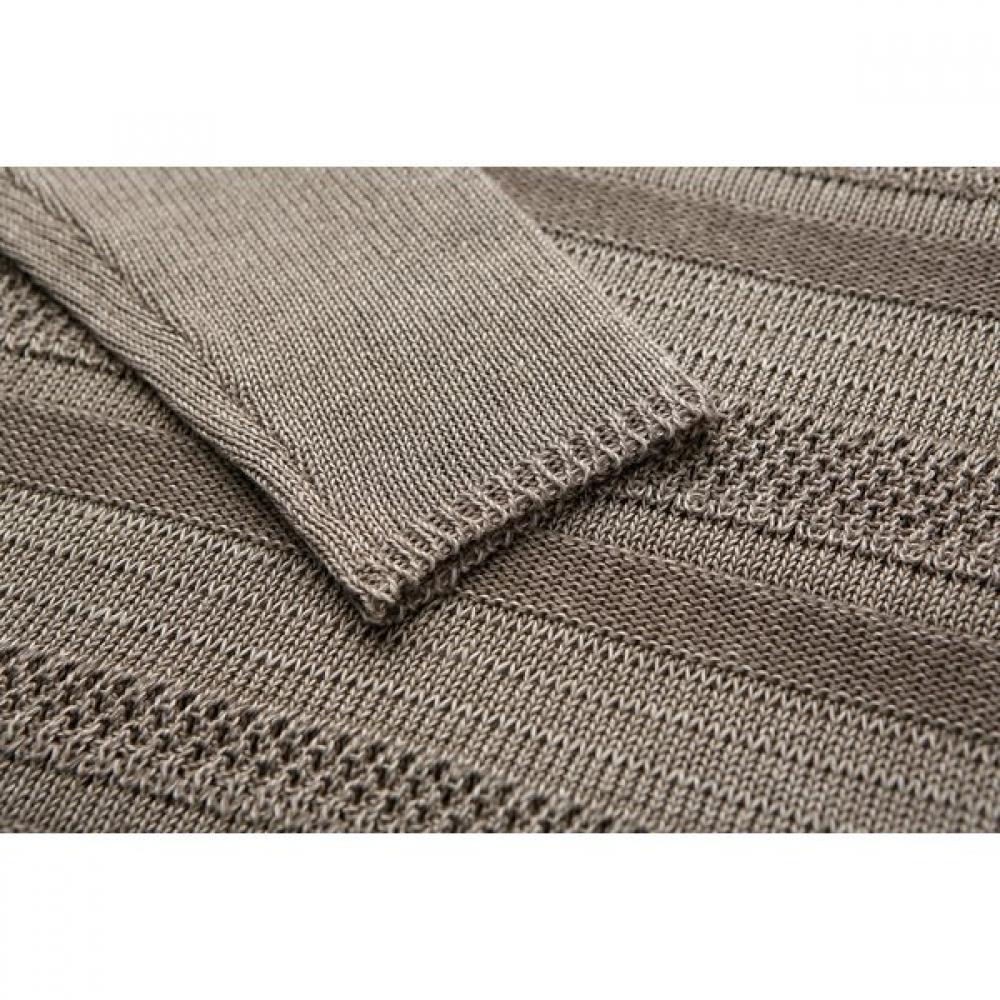 Furina Cotton Blend Texture Stripe Sweater