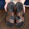 New Men Genuine Leather Sandals Summer Fashion Leisure Slipper Shoes Cool Soft Beach Shoes
