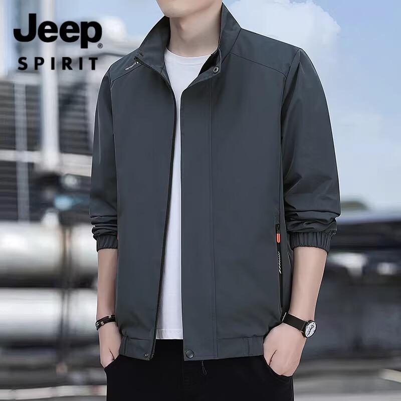 JEEP SPIRIT Men s Windproof Waterproof Casual Stand Collar Jacket 3XL
