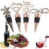 Love Heart Shape,Starfish,Mr&Mrs Wine Bottle Stopper Zinc Alloy Reusable Plug Keep Wine Fresh For Sweetheart Favors Wedding Gift