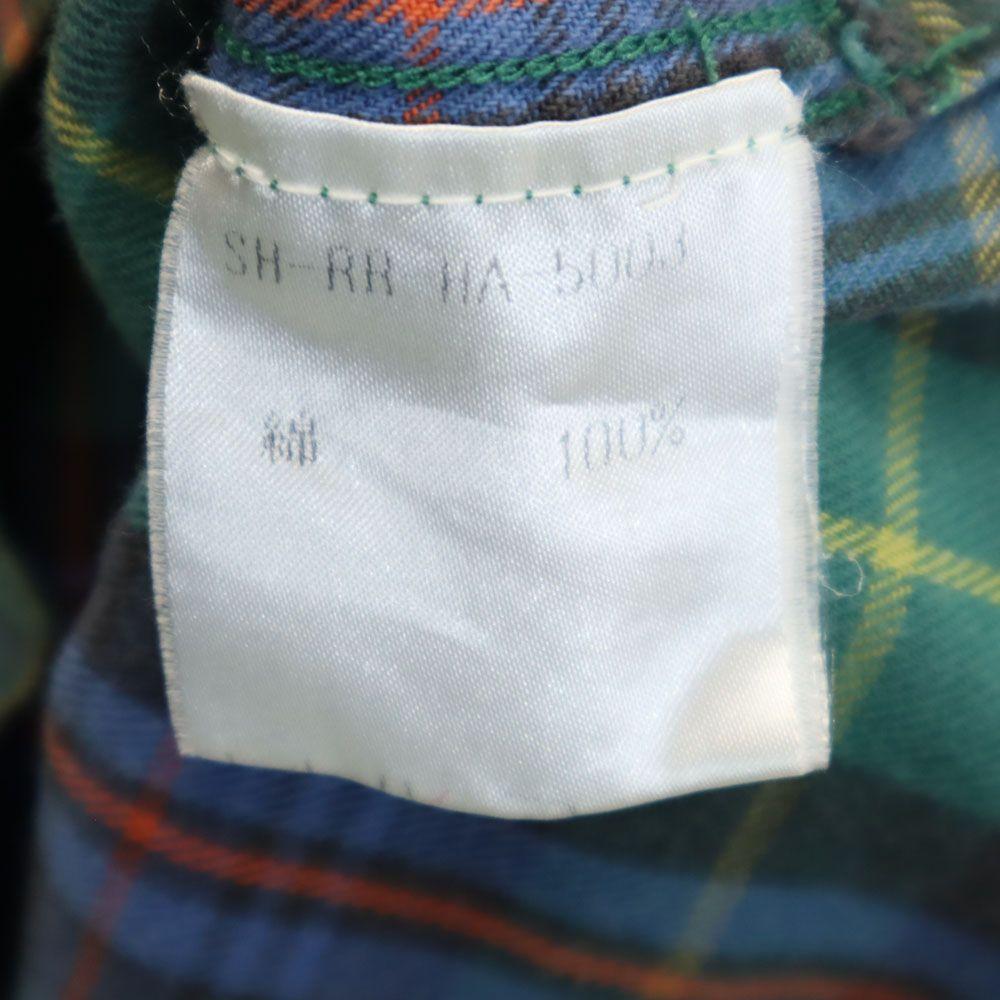 RRL 90s Old Initial Tag Red 3 Stars Long Sleeve Check Shirt RALPH LAUREN Men's Used