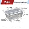 Disposable Rectangular Food Containers with Transparent Lids